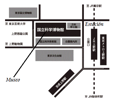 mapa-museo nacional de naturaleza y ciencia de tokyo-japon