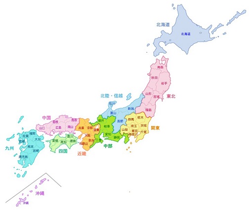 mapa de japon