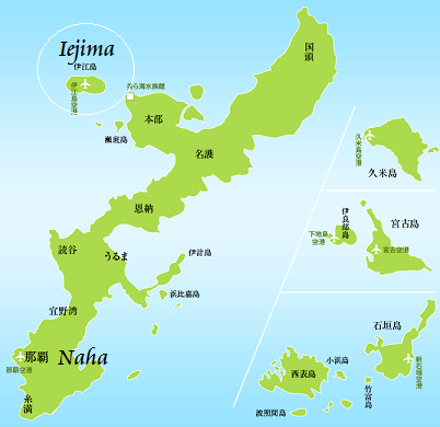 mapa de okinawa japon